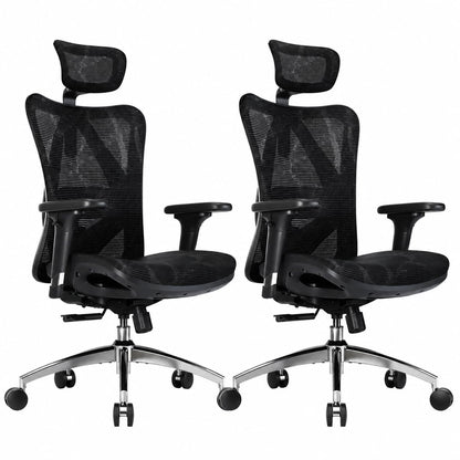 Ergonomic Mesh Office Chair with Adjustable Lumbar Support & Headrest