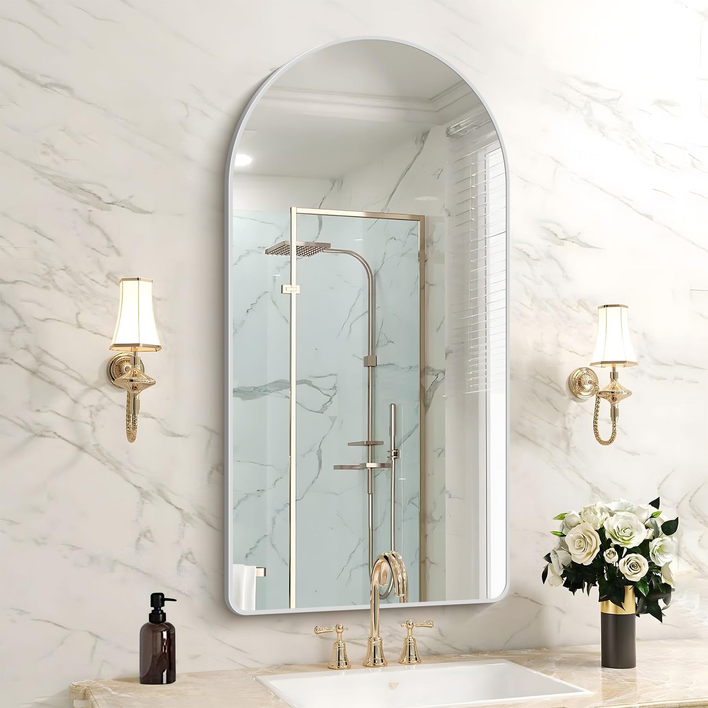 FORBATH Arched Bathroom Mirror