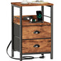 Furologee Nightstands Set of 2 with Charging Station