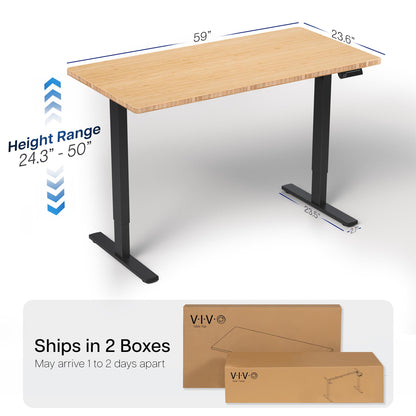 71" x 30" Electric Desk with Touch Screen Memory Controller
