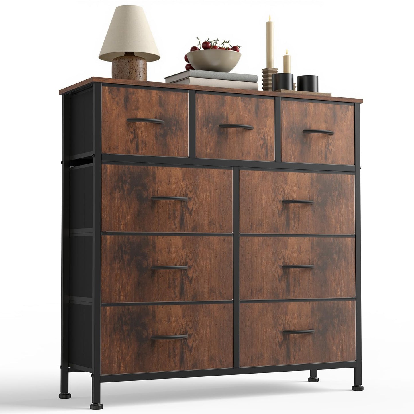 7 Drawer Fabric Dresser with Storage Bins and Steel Frame for Bedroom & Closet