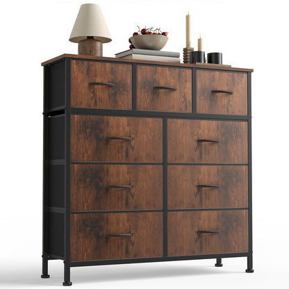 7 Drawer Fabric Dresser with Storage Bins and Steel Frame for Bedroom & Closet