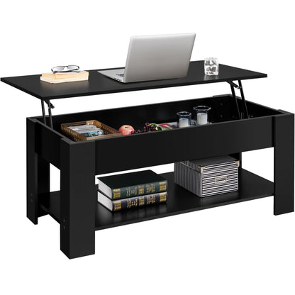 Lift Top Coffee Table with Hidden Storage Compartment for Living Room