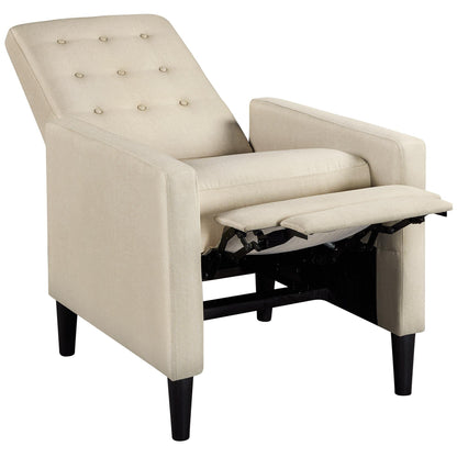 Yaheetech Fabric Recliner Chair Set of 2 Tufted Sofa Chair Beige