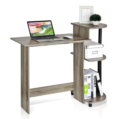 Computer Desk with Side Shelves for Home Office & Gaming Setup