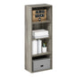 Tiered Wood Bookshelf with Open Storage Shelves for Home & Office