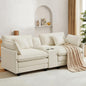 Oversized Modular Sectional Sofa with Storage Console & Ottoman