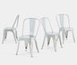 SOLEGGIATA Metal Dining Chairs Set