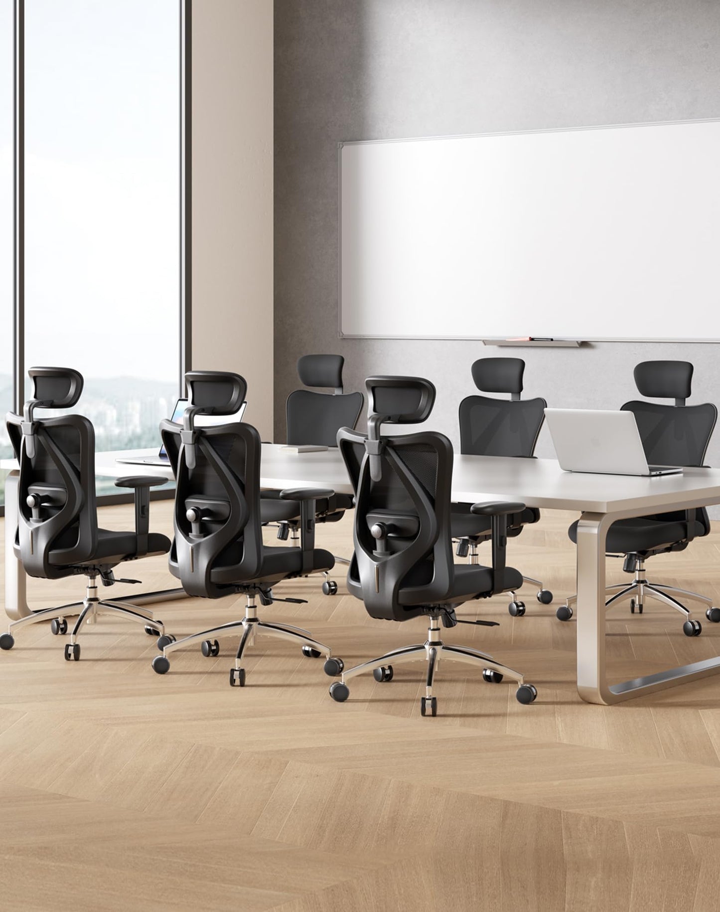 Ergonomic Mesh Office Chair with Adjustable Lumbar Support & Headrest
