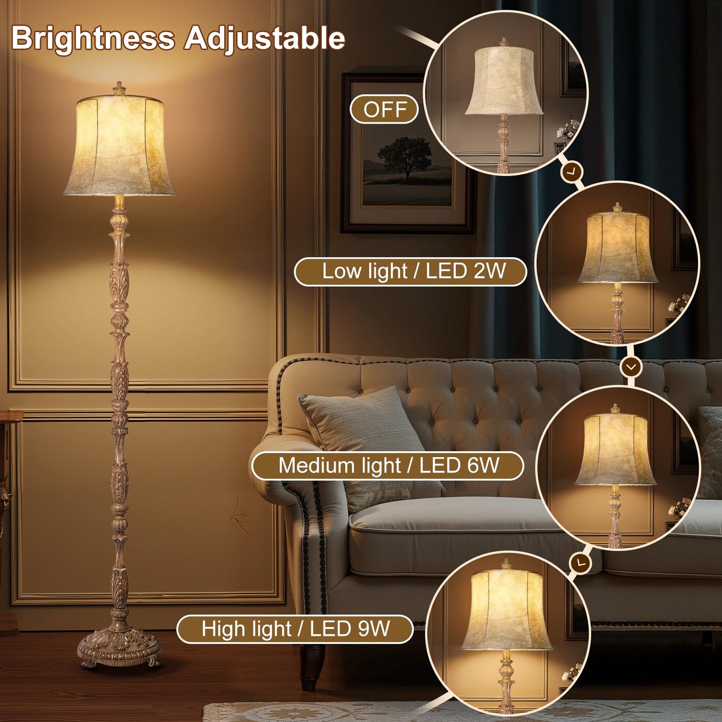 Dual Lantern Tree Floor Lamp Series