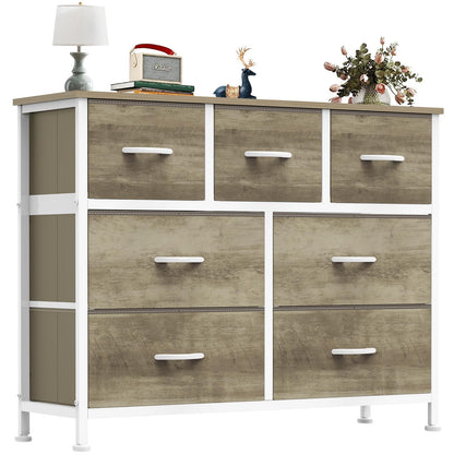 OLIXIS Dresser for Bedroom with 7 Fabric Drawers Storage Organizer