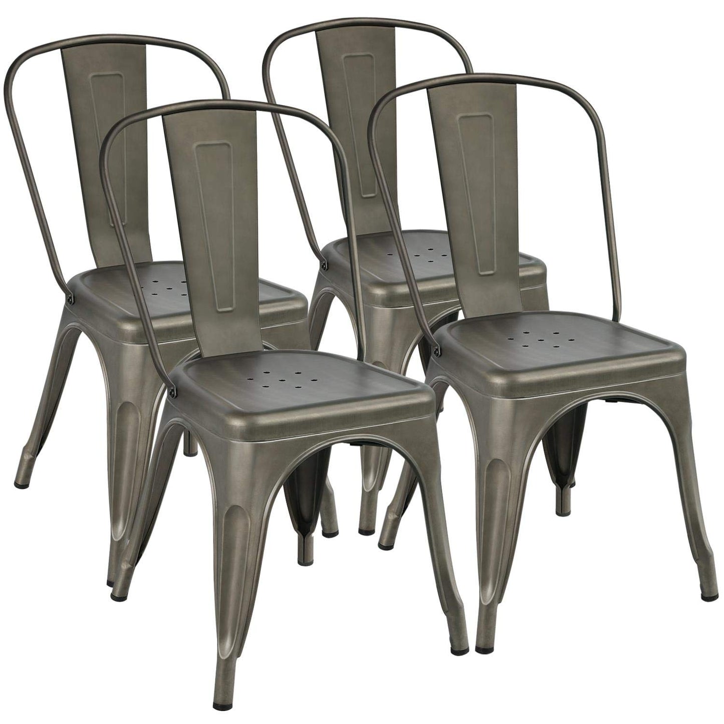 Yaheetech ClassicDining Chair Wood Metal Metal Adult