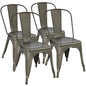 Yaheetech ClassicDining Chair Wood Metal Metal Adult