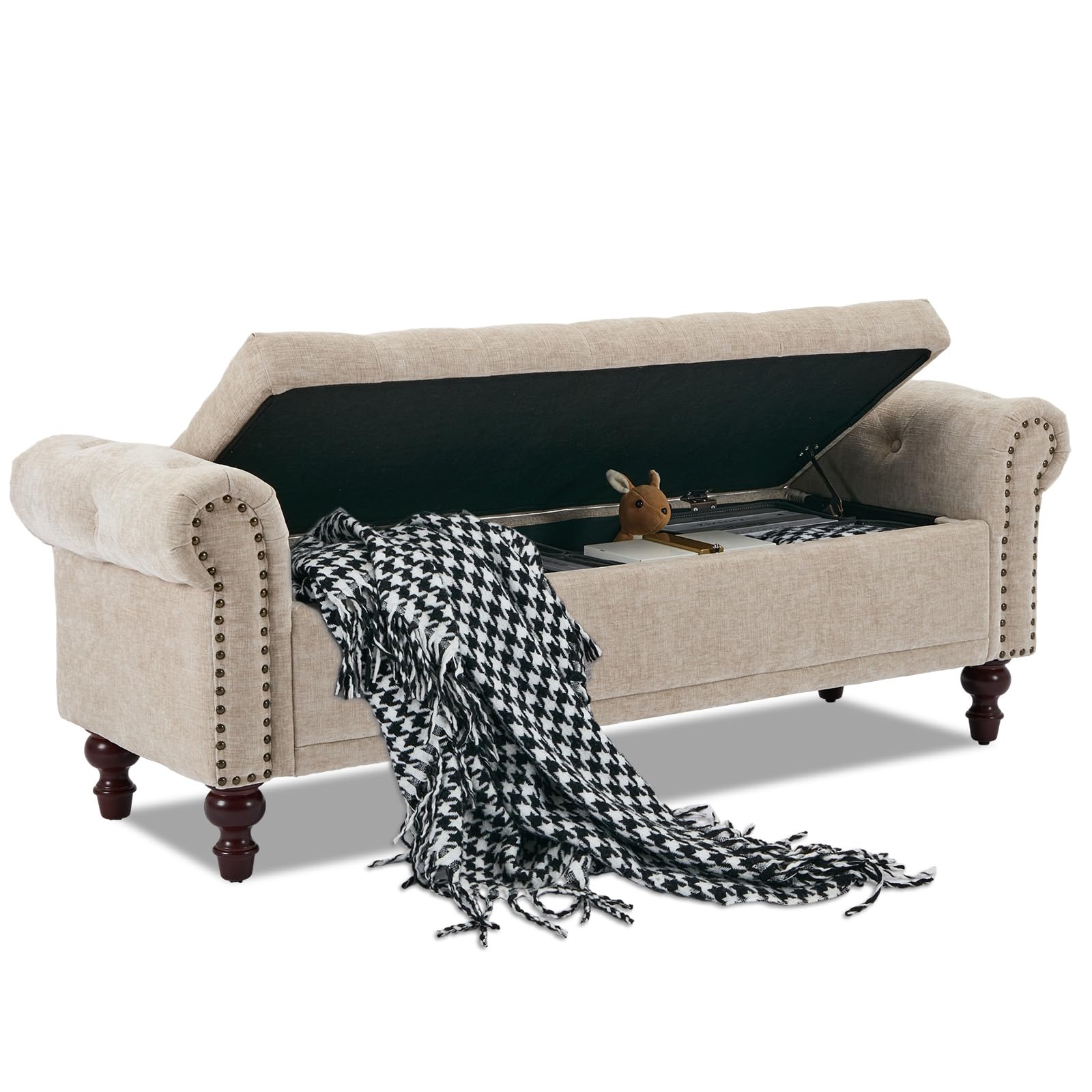 SOFTHION Upholstered Storage Bench