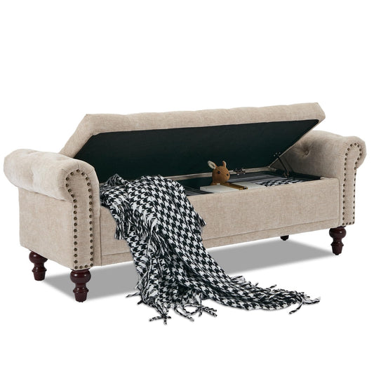 SOFTHION Upholstered Storage Bench