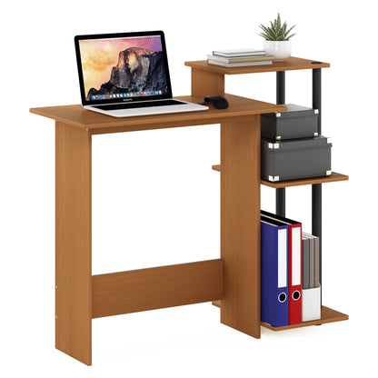 Computer Desk with Side Shelves for Home Office & Gaming Setup