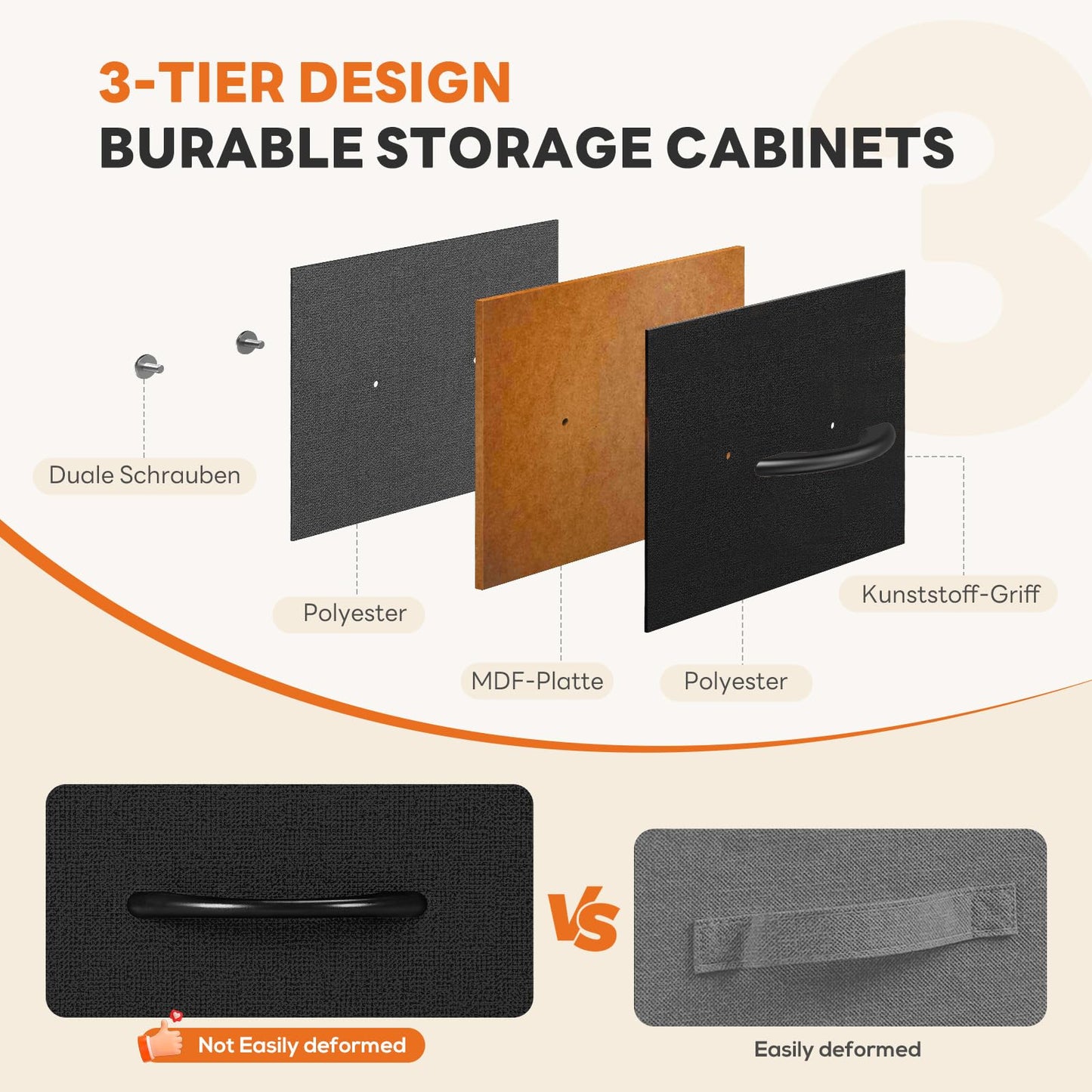 7 Drawer Fabric Dresser with Storage Bins and Steel Frame for Bedroom & Closet