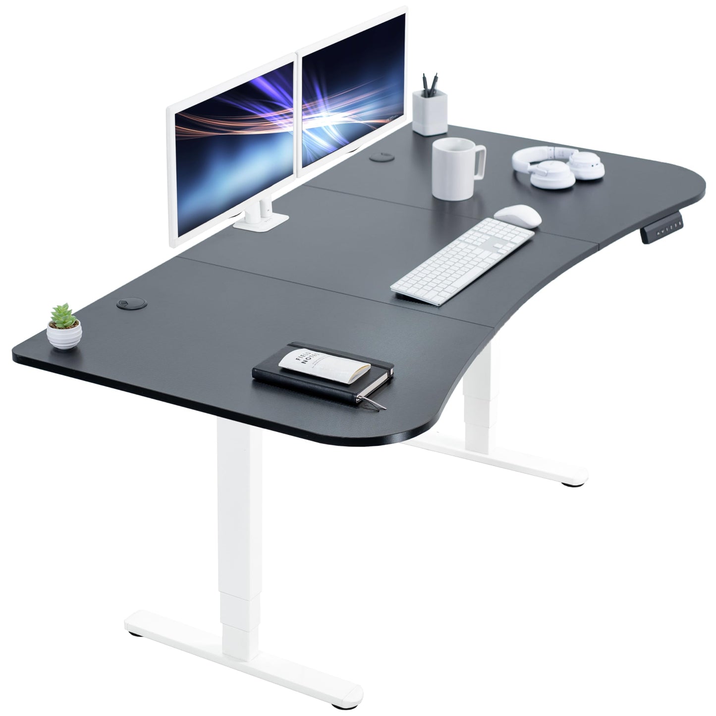 71" x 30" Electric Desk with Touch Screen Memory Controller