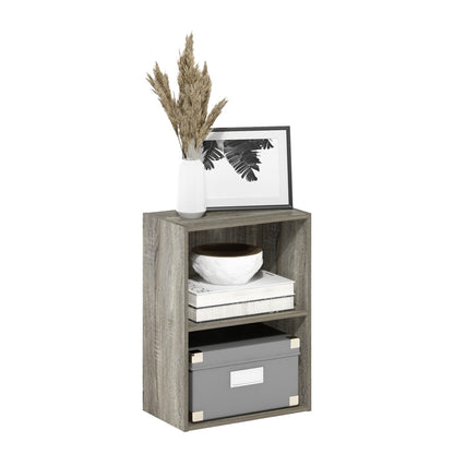 Tiered Wood Bookshelf with Open Storage Shelves for Home & Office