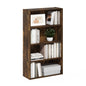 Tiered Wood Bookshelf with Open Storage Shelves for Home & Office