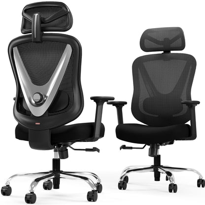Ergonomic Office Chair with 3D Lumbar Support & Adjustable Armrests