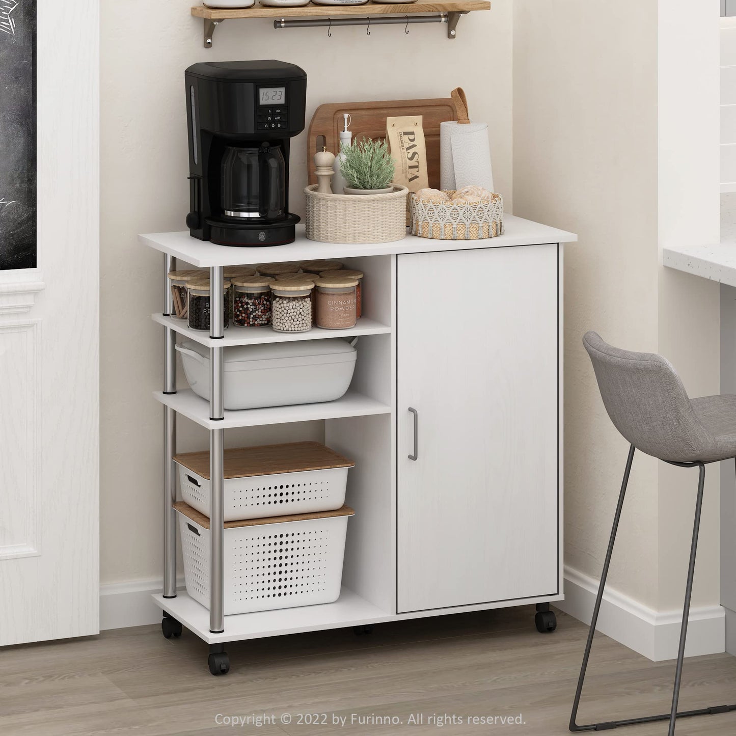 Tiered Wood Bookshelf with Open Storage Shelves for Home & Office