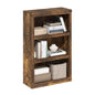 Tiered Wood Bookshelf with Open Storage Shelves for Home & Office