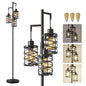 Industrial Boho Tall Floor Lamp for Living Room, Bedroom & Office