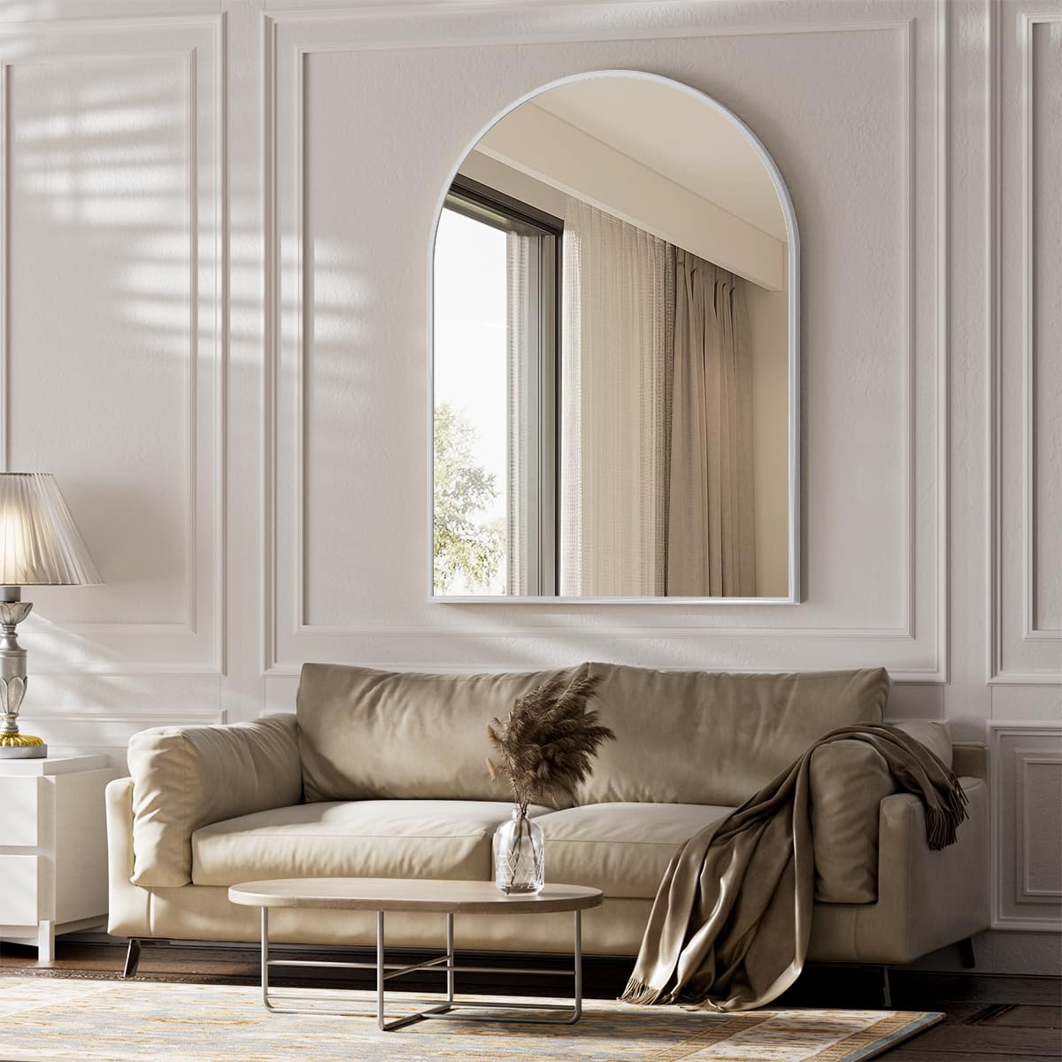 BEAUTYPEAK Arch Bathroom Wall Mirror