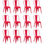 Rivbuio Metal Dining Chairs with Backrest, Stackable, Color, 2 Pack