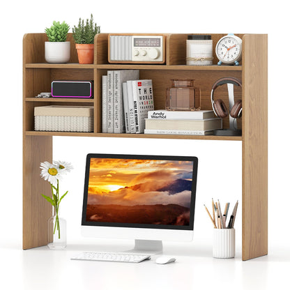 3-Tier Desktop Bookshelf Organizer with Storage Shelves for Office & Dorm