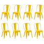 Rivbuio Metal Dining Chairs with Backrest, Stackable, Color, 2 Pack