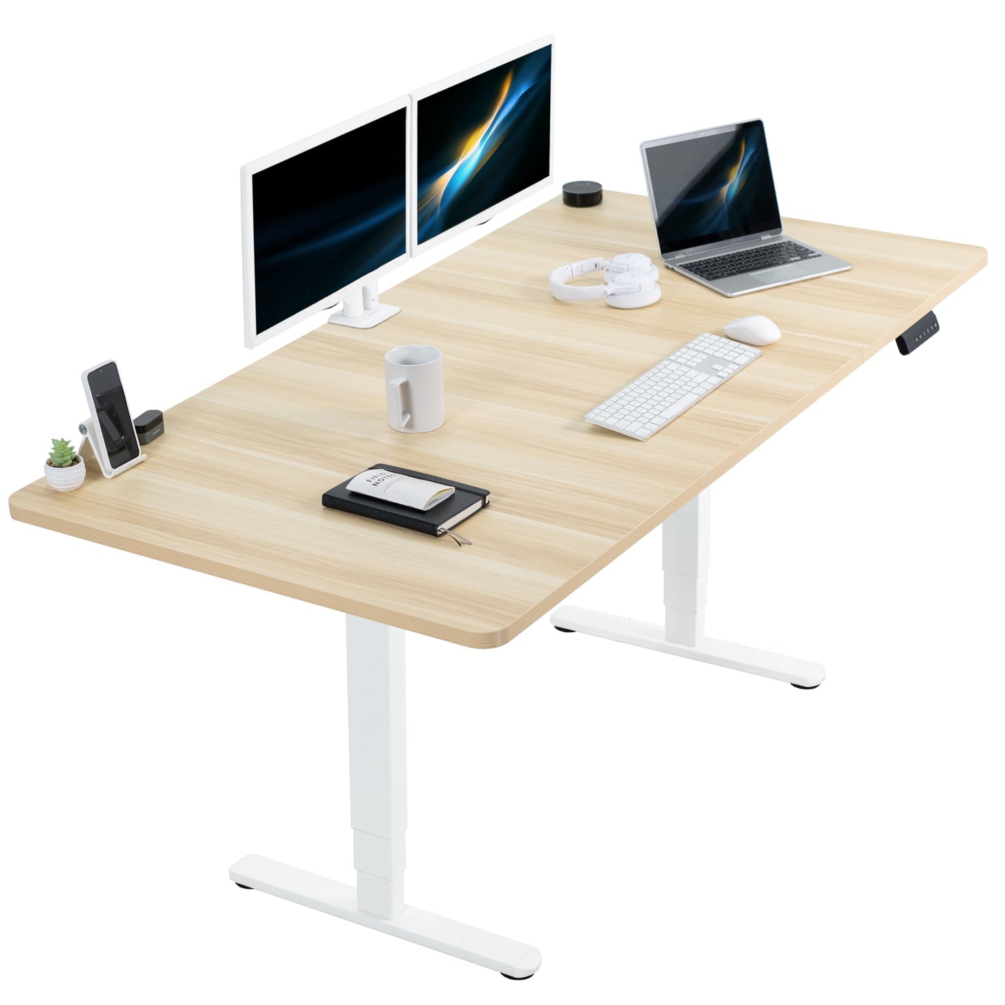 71" x 30" Electric Desk with Touch Screen Memory Controller