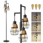 Industrial Boho Tall Floor Lamp for Living Room, Bedroom & Office