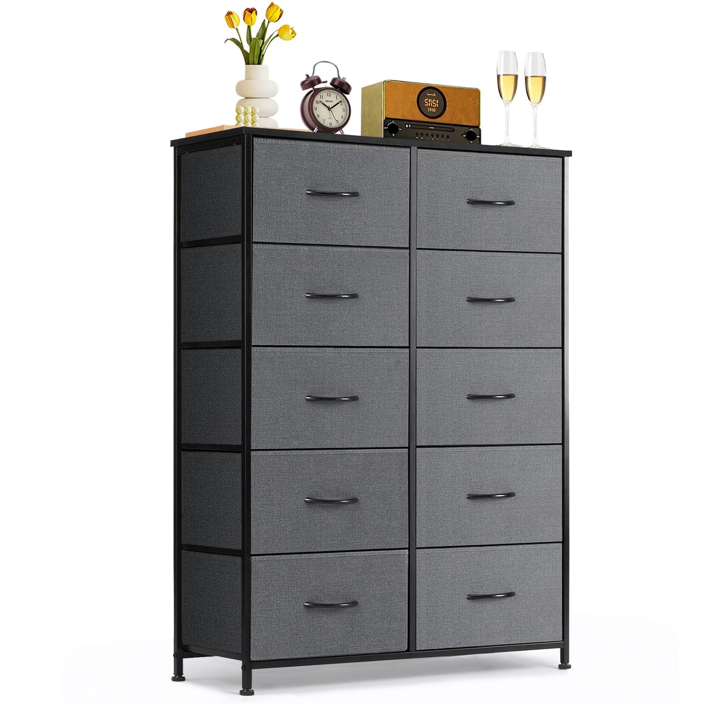 SageNest Dresser for Bedroom, Anti-Tip Tall Storage Organizer