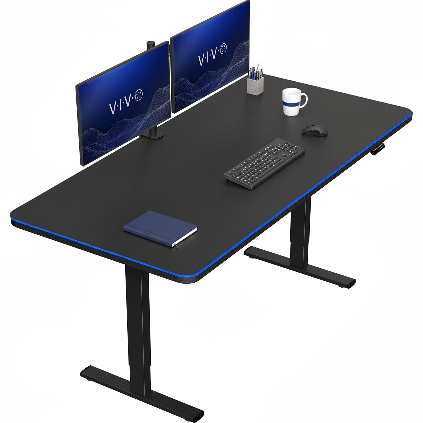 VIVO Electric Standing Desk Workstation, Memory Controller Height Adjustment, 1B Series