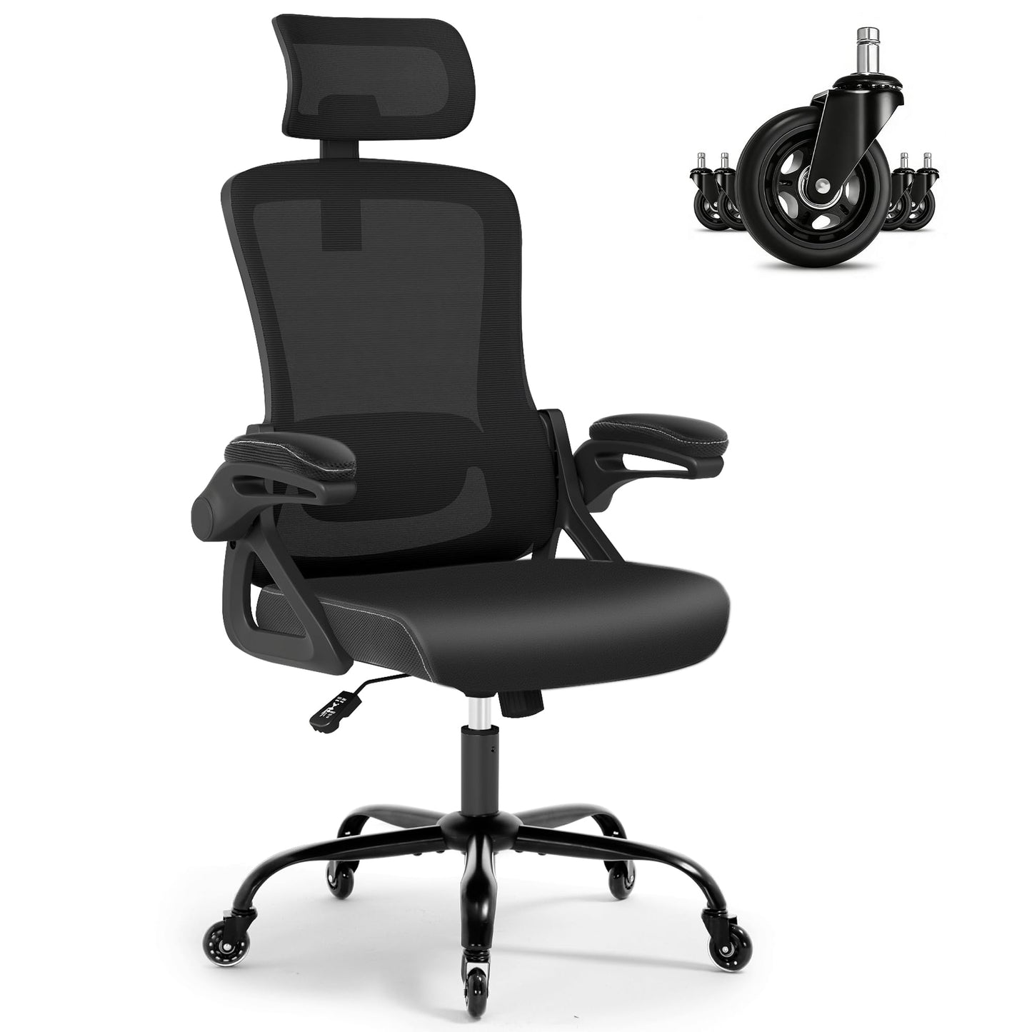 Ergonomic Mesh Office Chair with High Back & Adjustable Lumbar Support