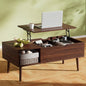 Lift Top Coffee Table with Hidden Storage Shelf for Living Room & Office