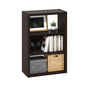 Tiered Wood Bookshelf with Open Storage Shelves for Home & Office