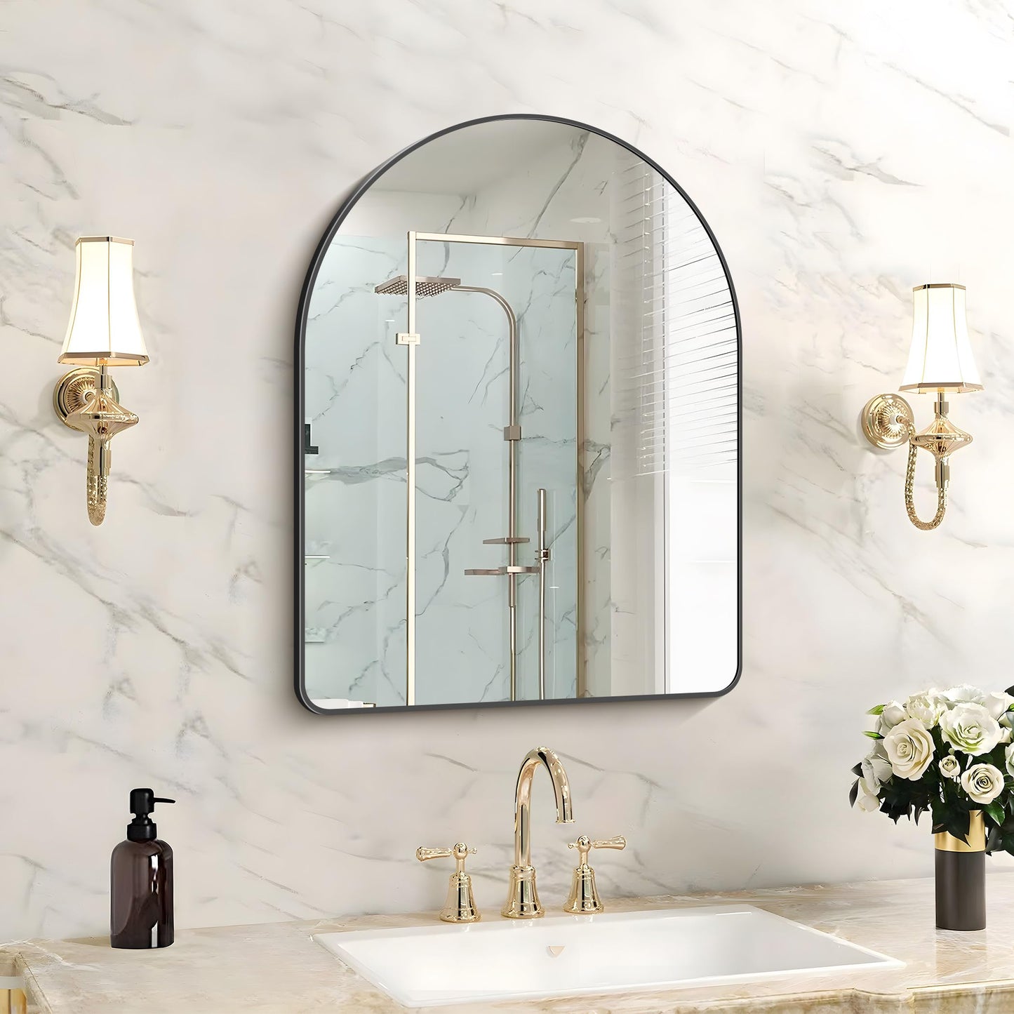 FORBATH Arched Bathroom Mirror