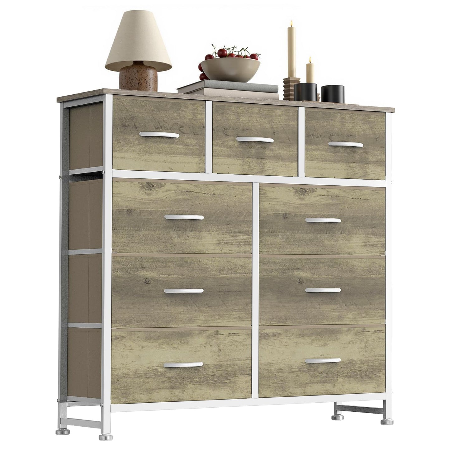 7 Drawer Fabric Dresser with Storage Bins and Steel Frame for Bedroom & Closet
