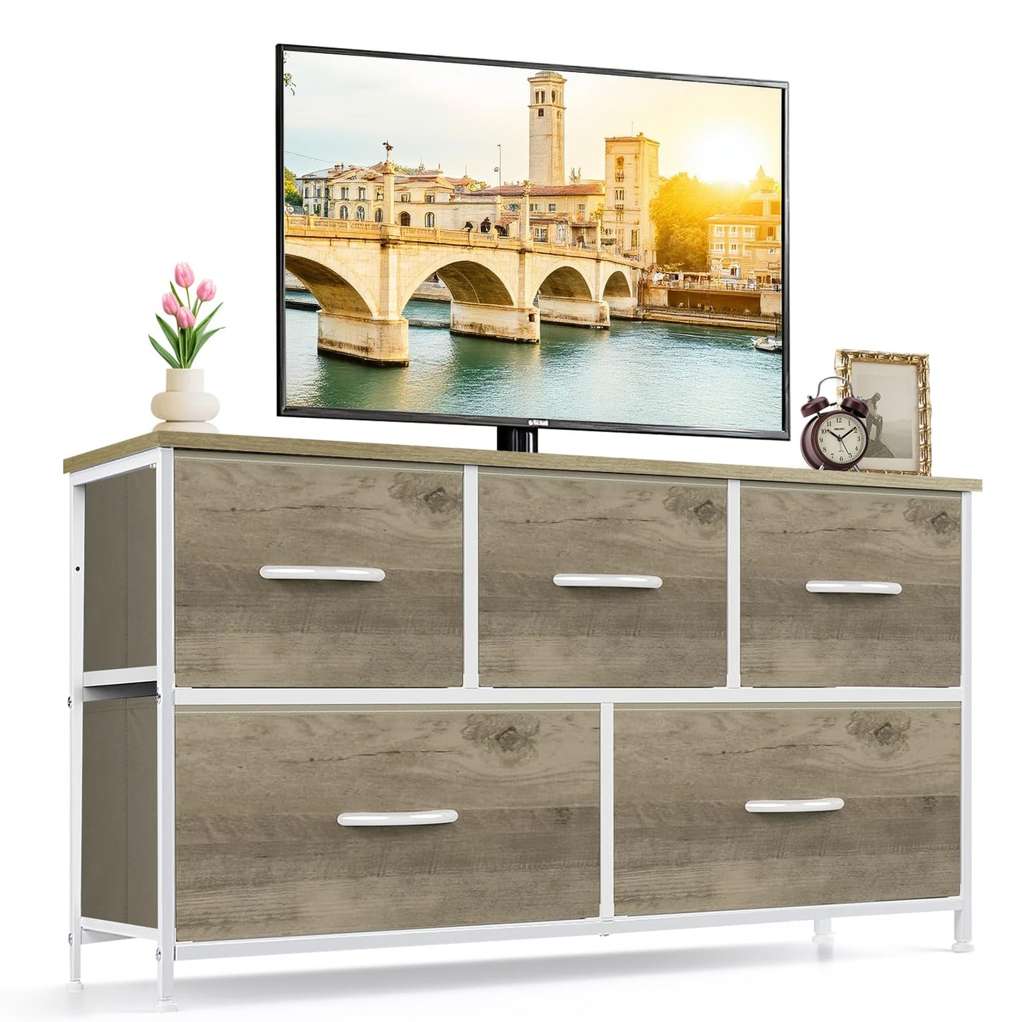 SageNest Dresser for Bedroom, Anti-Tip Tall Storage Organizer