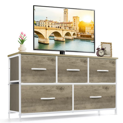 SageNest Dresser for Bedroom, Anti-Tip Tall Storage Organizer