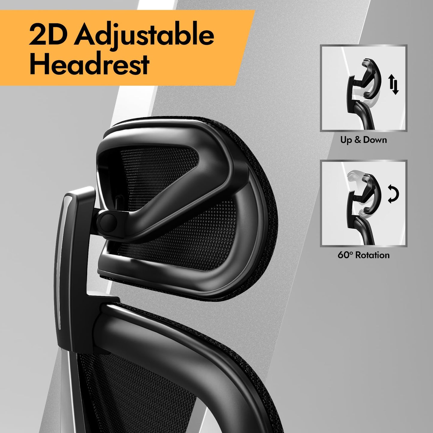 Ergonomic Office Chair with 3D Lumbar Support & Adjustable Armrests