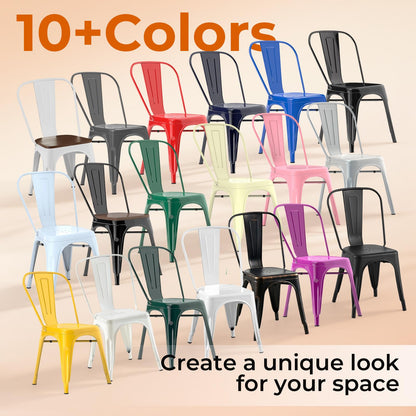 SOLEGGIATA Metal Dining Chairs Set