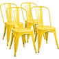 Stackable Metal Dining Chair Set with Classic Bistro Design for Indoor & Outdoor Use