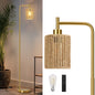 Industrial Boho Tall Floor Lamp for Living Room, Bedroom & Office