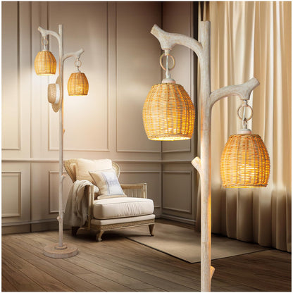 Dual Lantern Tree Floor Lamp Series