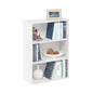 Tiered Wood Bookshelf with Open Storage Shelves for Home & Office