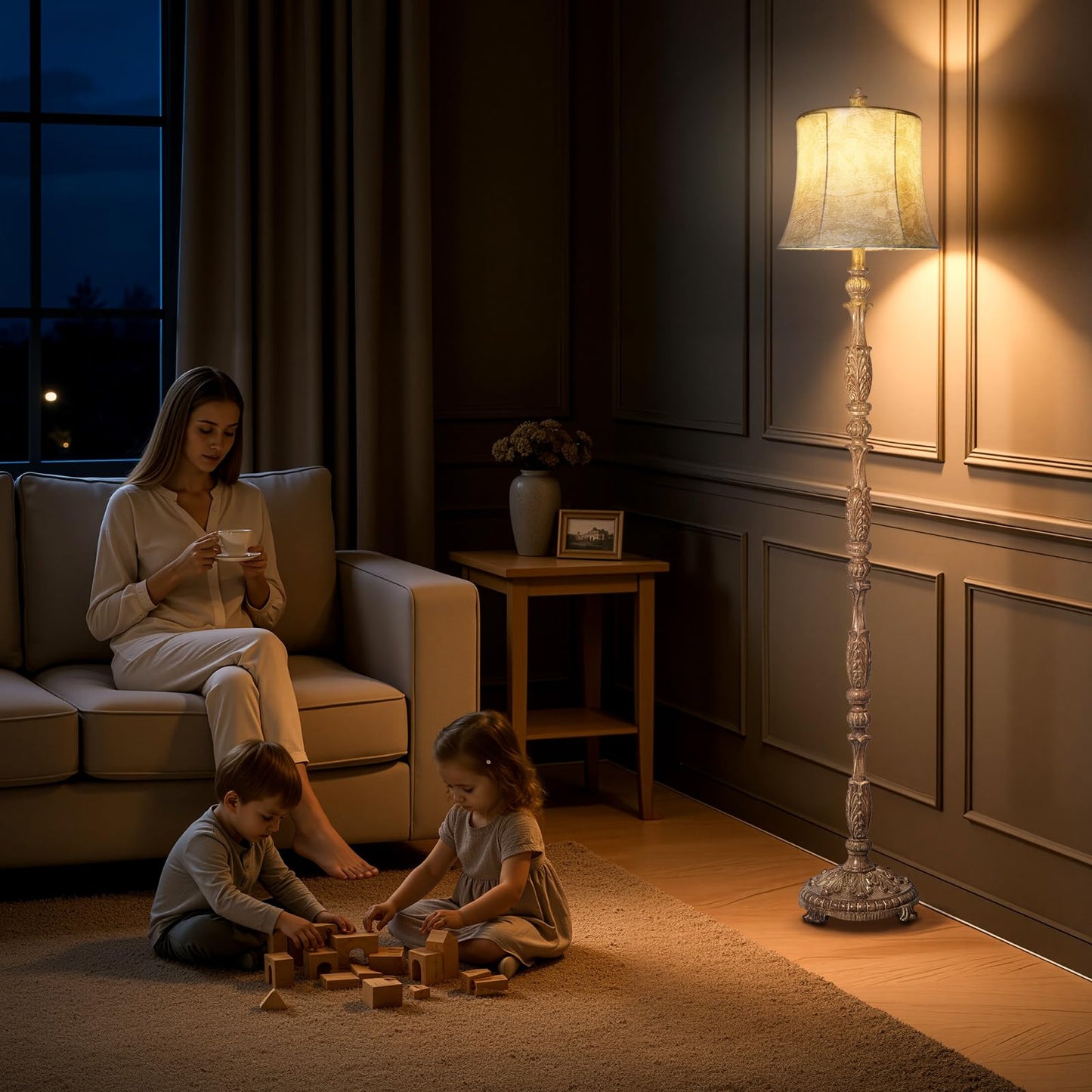 Dual Lantern Tree Floor Lamp Series